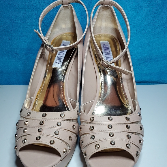 NEW - Jennifer Lopez Blush Heels, Prom Heels with Ankle Strap - Picture 5 of 13